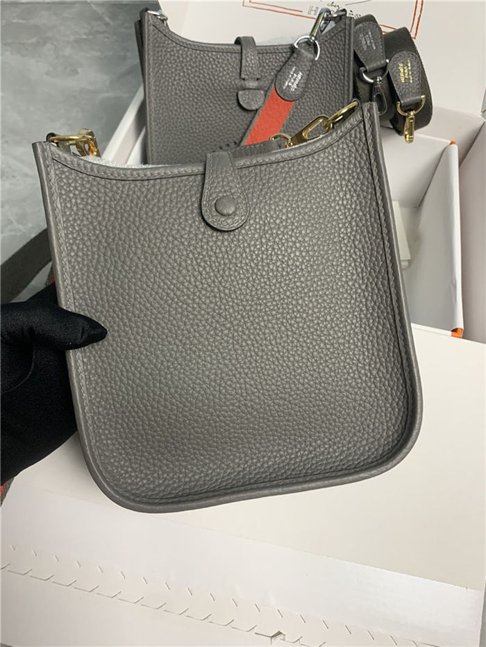 Hermes Evelyne III TPM Mini Bag Togo Leather In Etain WAX High