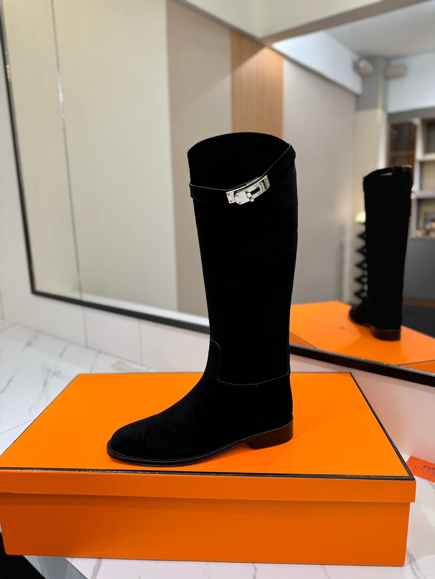 Hermes Kelly Jumping Boots Shoes Women