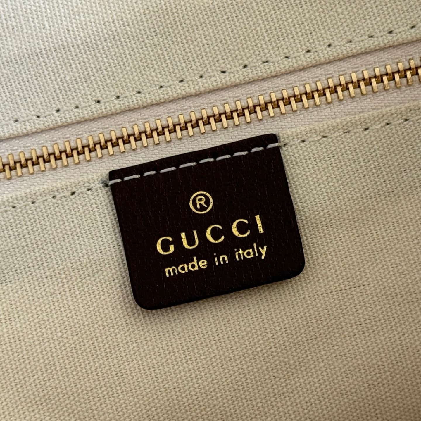 Gucci Tribeca small tote bag with charm natural canvas ‎A0034E High