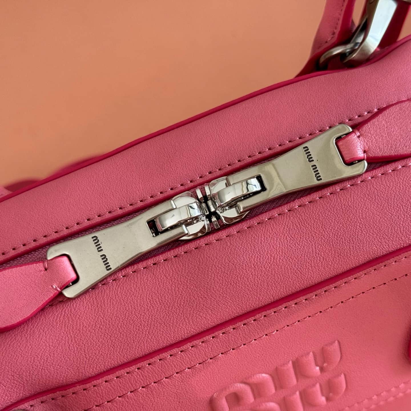 Miu Miu Vivant nappa leather bag Pink 5BB199 TOP