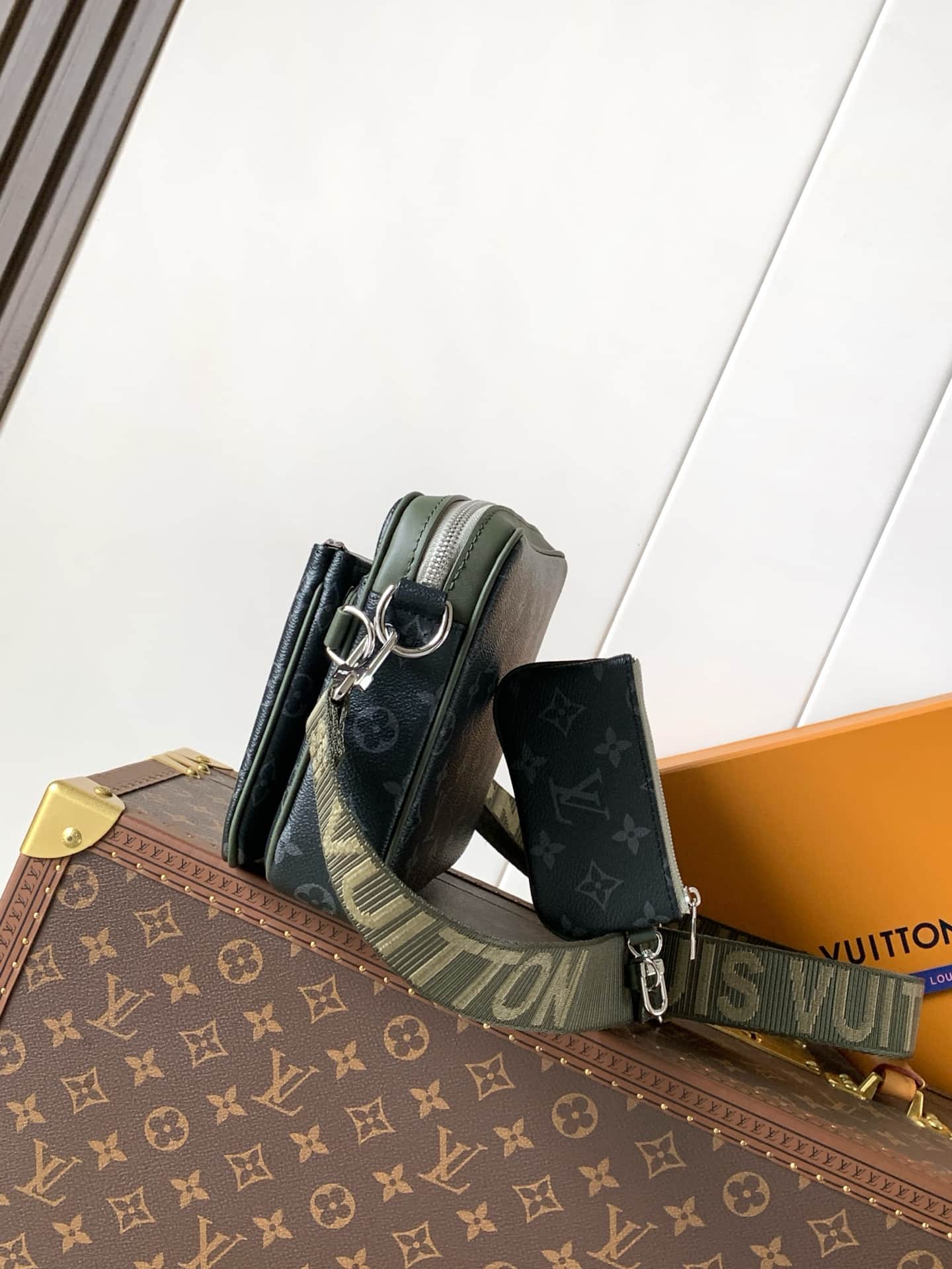 Louis Vuitton Trio Messenger Khaki Green Monogram Eclipse coated canvas M28628 High