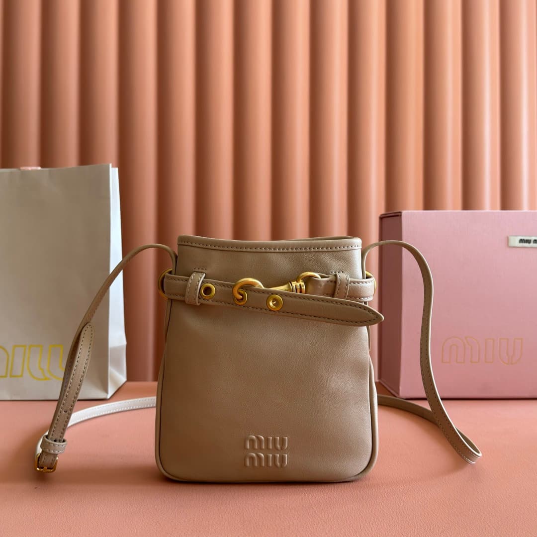 Miu Miu Nappa leather pouch Cord Lambskin 5NR461 High