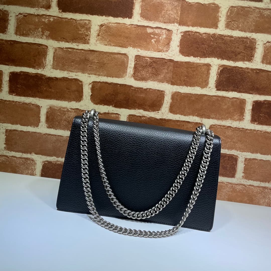 DIONYSUS GG SMALL SHOULDER BAG 400249 Leather Black High