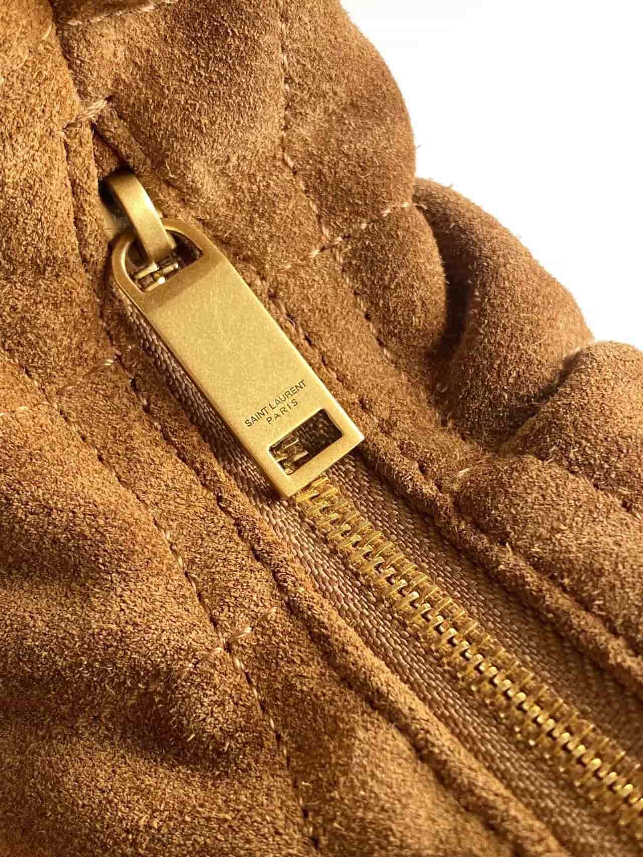 ICARINO in quilted suede CARAMEL COGNAC High