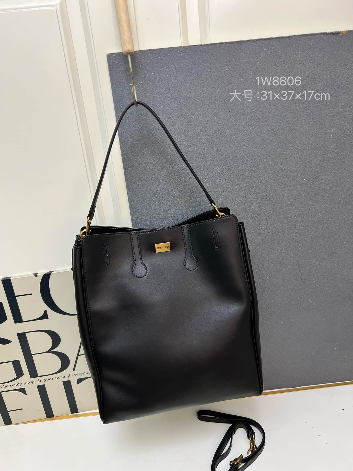 Balenciaga Bel Air Carry All Bag in balck  leather 1W8806 High