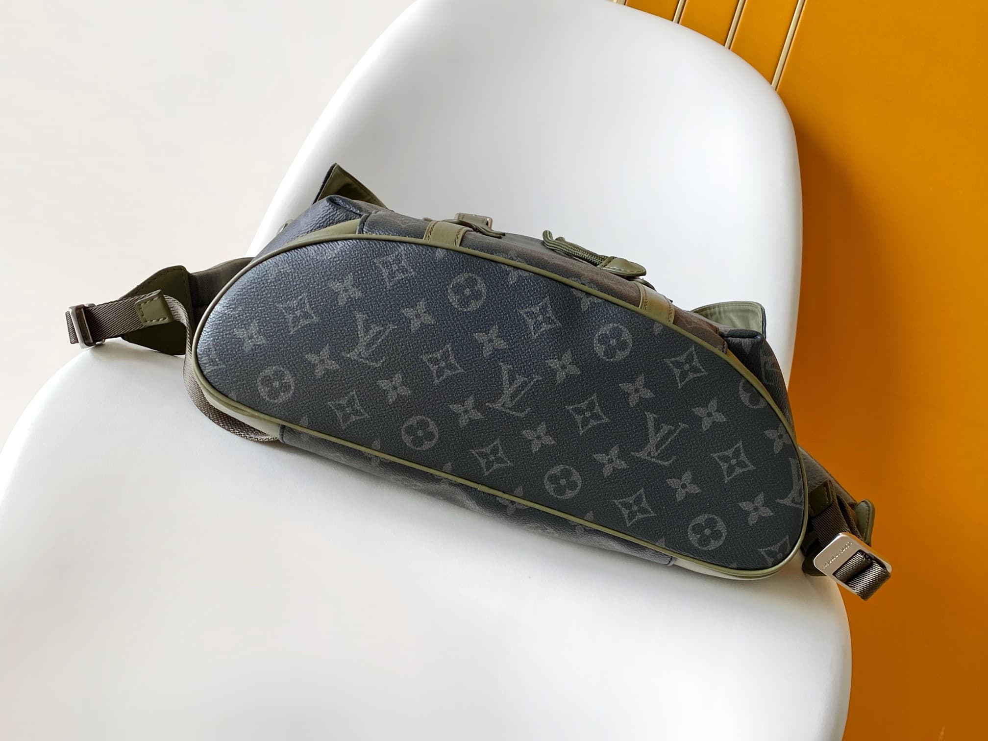 Louis Vuitton Christopher MM Khaki Green Monogram Eclipse coated canvas M28633 High