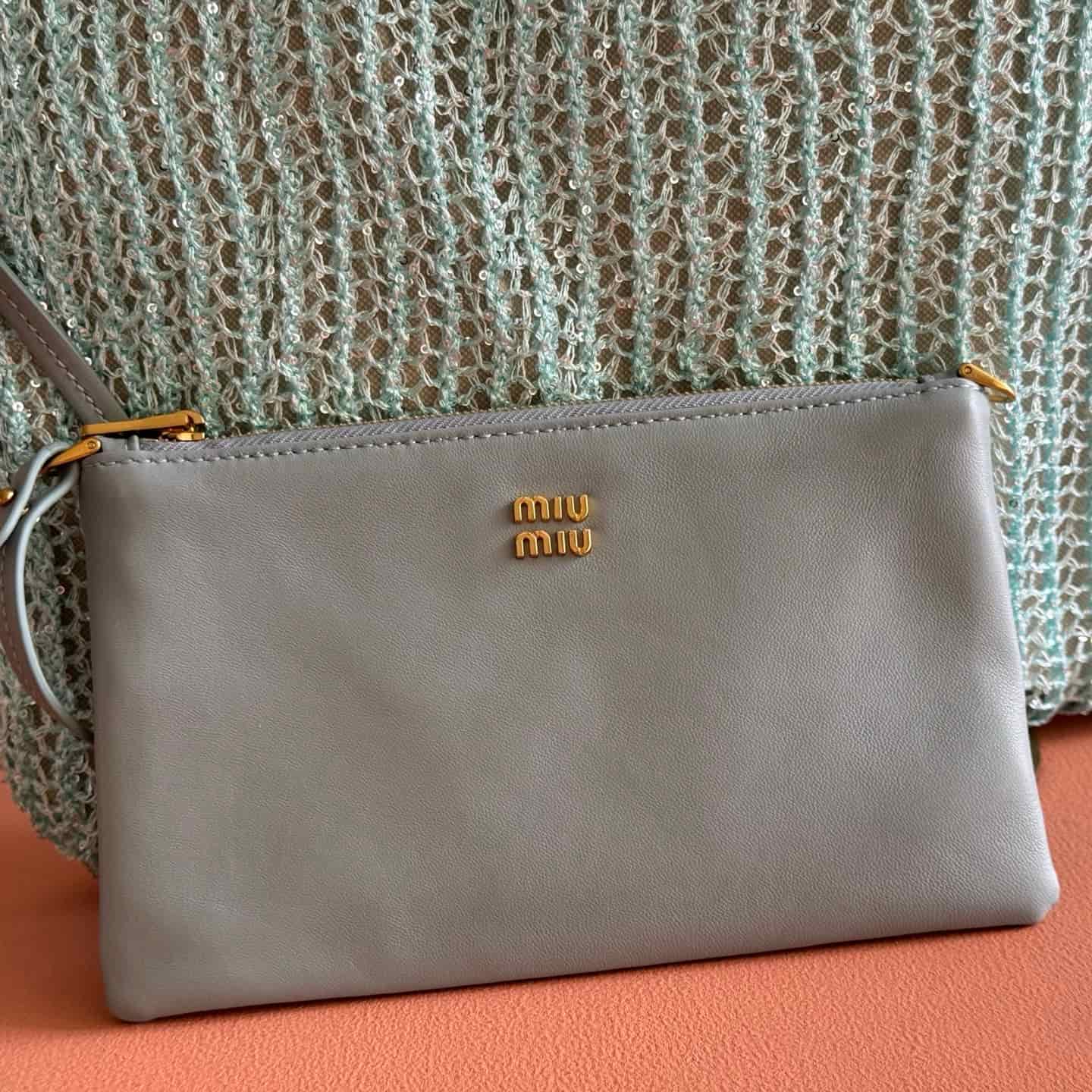 Miu Miu Ivy sequin mesh bag Anise 5BG231 TOP