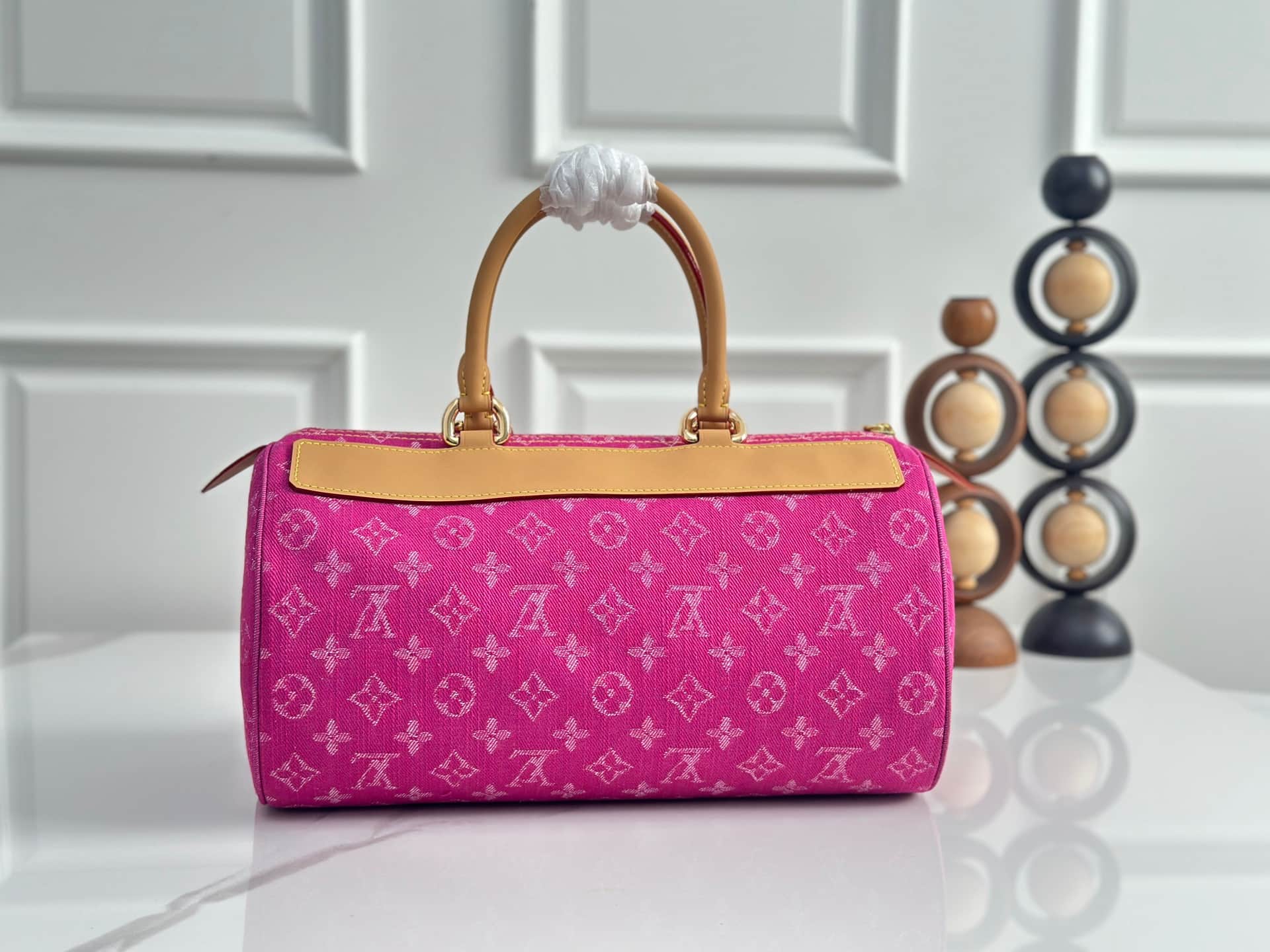 Louis Vuitton Neo Speedy Handbag in Fuchsia Denim M95215 High
