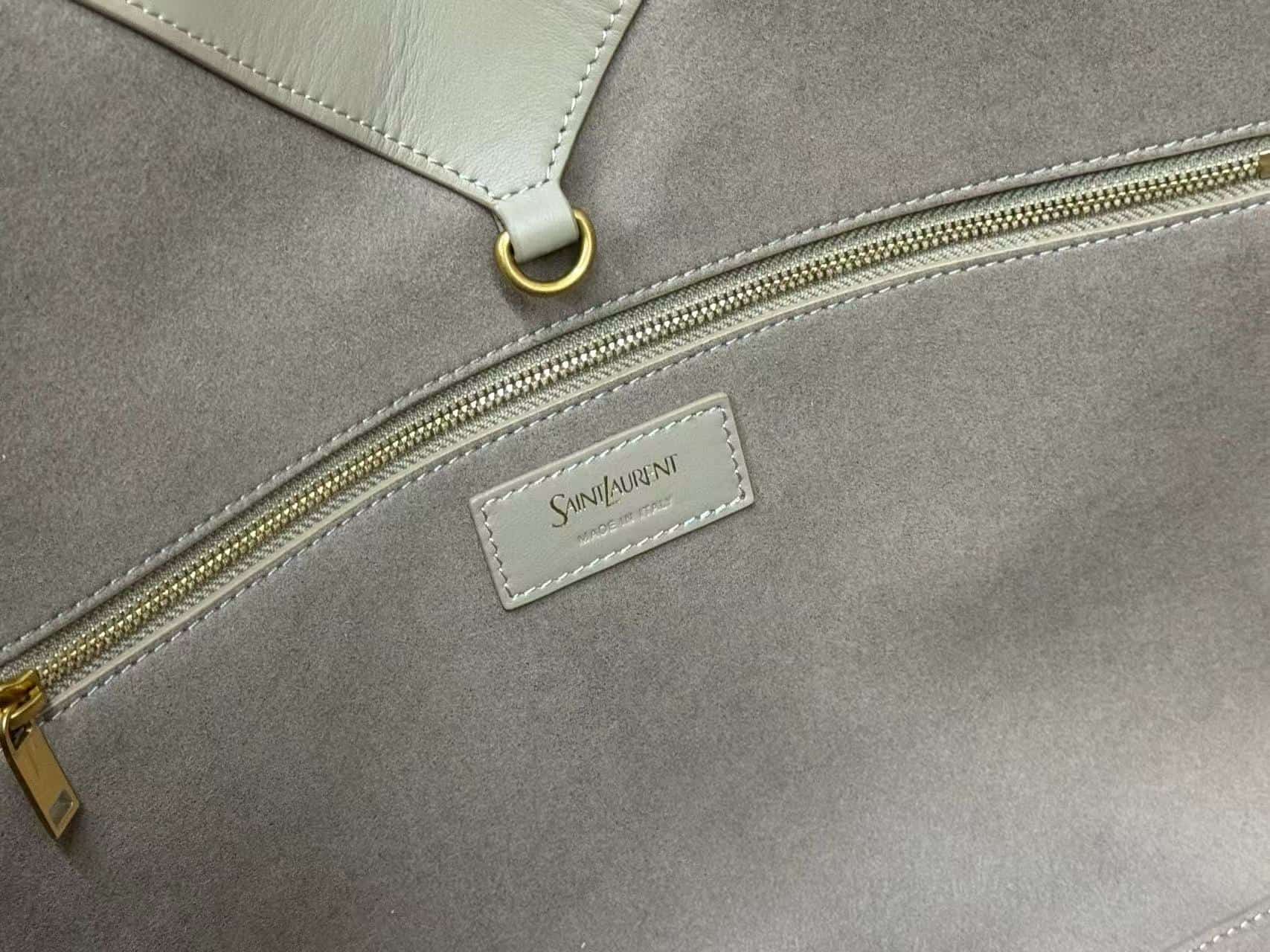 Saint Laurent Y tote in suede in Grey High