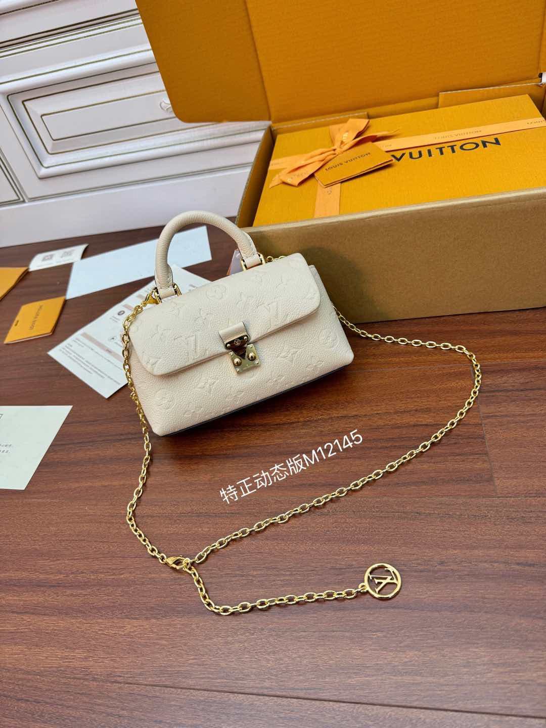 Louis Vuitton Madeleine Nano Embossed, grained cowhide leather M12145 Top