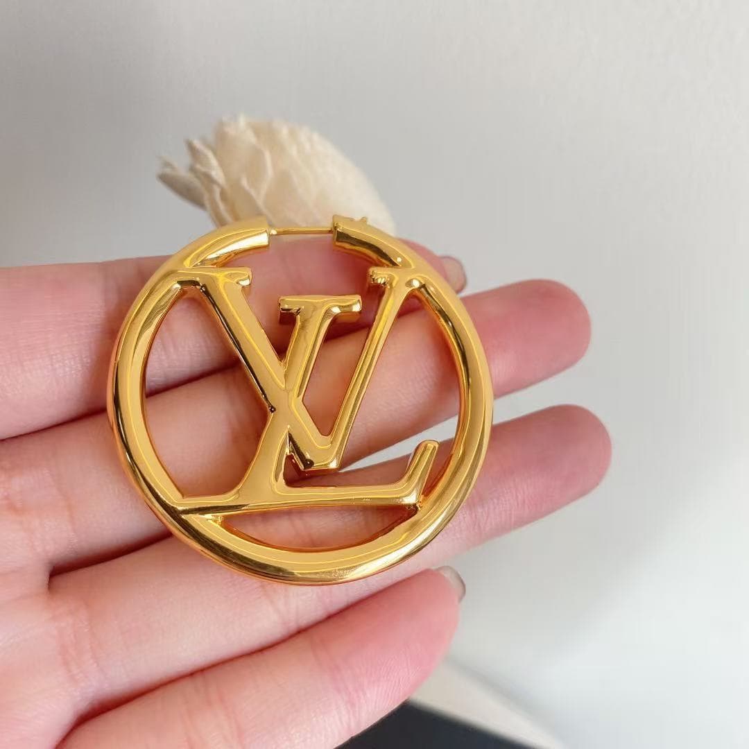 Louis Vuitton Louise Hoop GM Earrings S00 - High