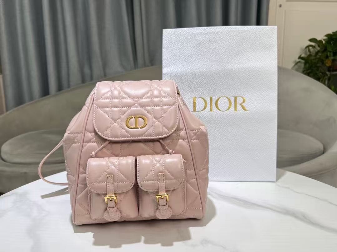 Dior CARO BACKPACK MEDIUM Macrocannage Lambskin High