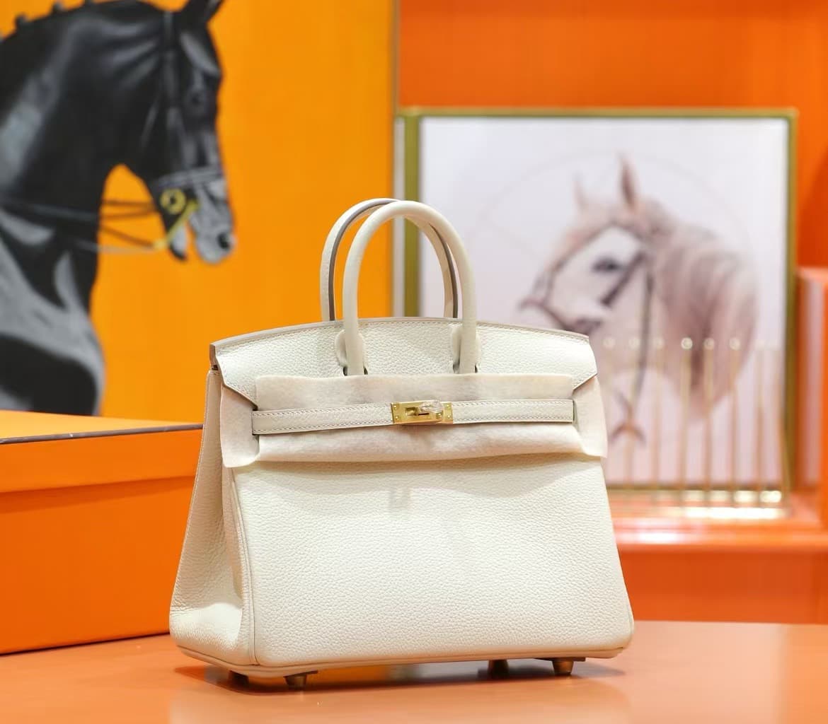 Hermes Birkin 25/30/35cm Bag Togo Leather In Craie WAX High