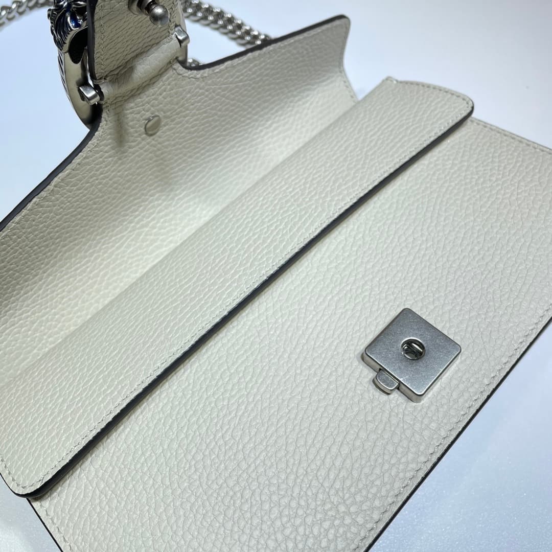 DIONYSUS MEDIUM RECTANGULAR BAG 499623 Leather White High