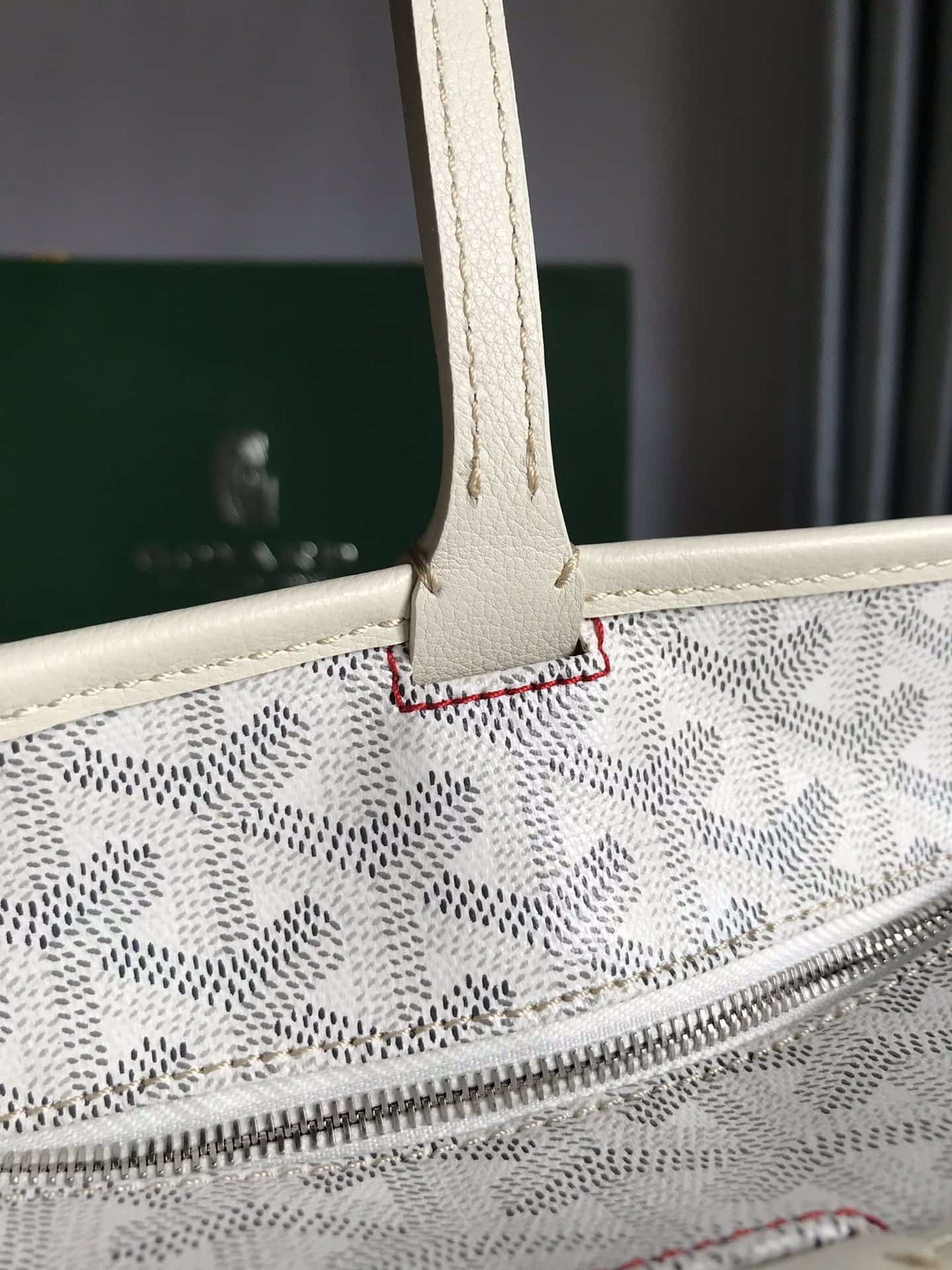 ARTOIS PM BAG Goyardine Canvas & Chevroches Calfskin White High
