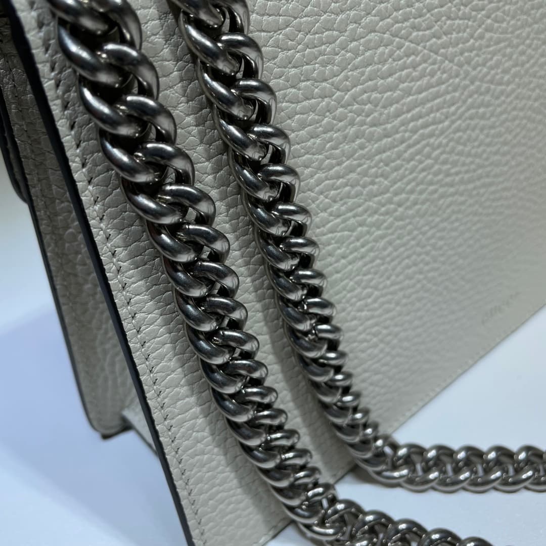 DIONYSUS MEDIUM RECTANGULAR BAG 499623 Leather White High