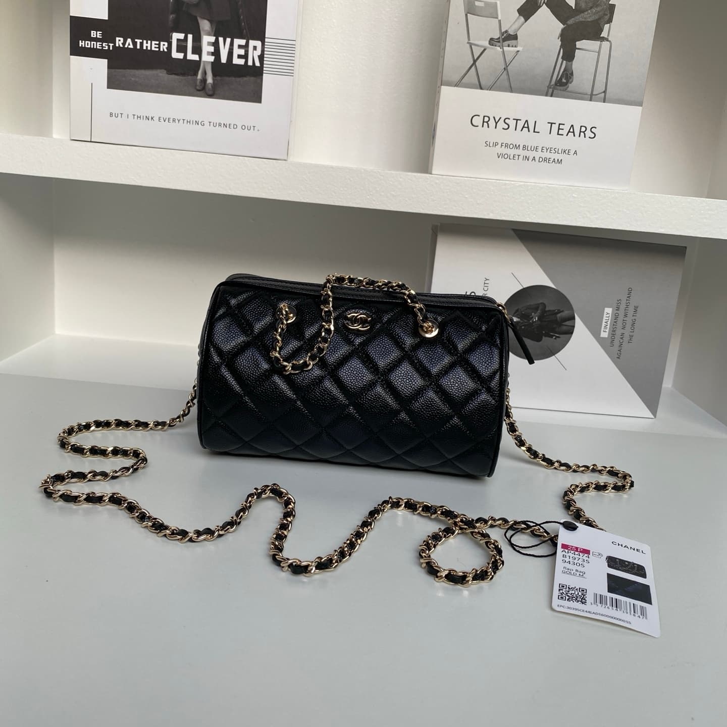 Chanel Classic Clutch with Chain Grained Calfskin & Gold-Tone Metal Black AP4474 High