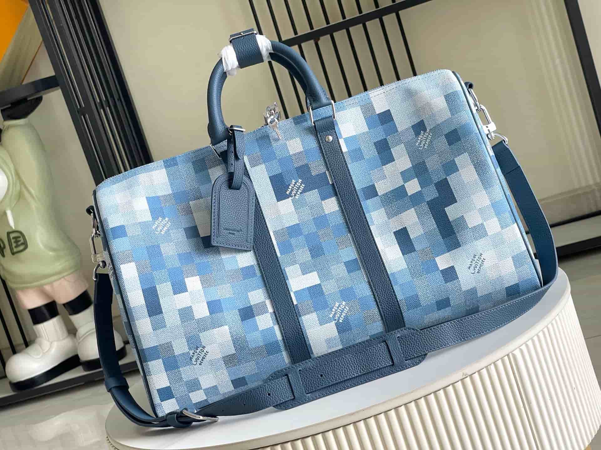 Louis Vuitton Keepall Bandoulière 45 Denim Blue Damoflage coated canvas M29601 TOP