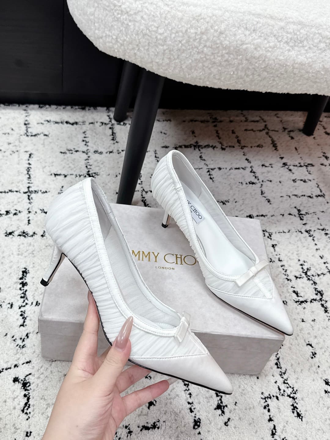 Jimmy Choo Love Mesh Tulle Pumps