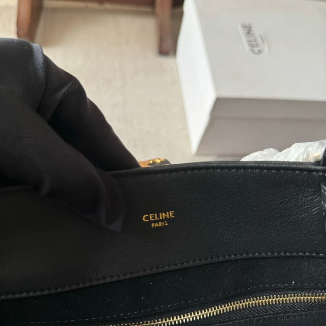 Celine Medium Appoline Bag in Supple Calfskin Black High