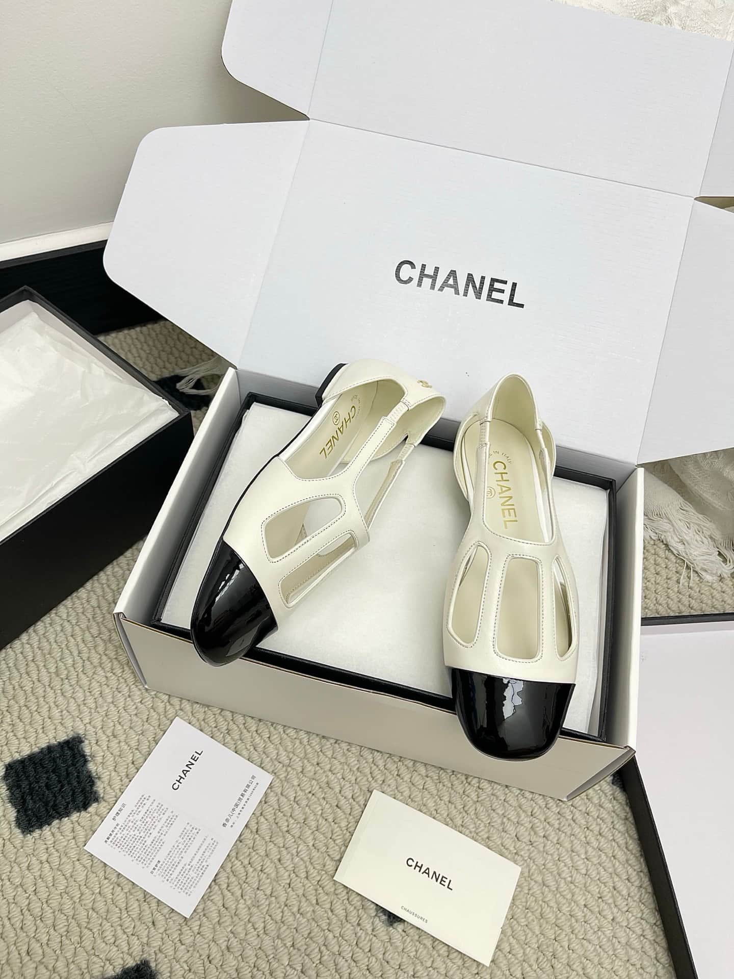 Chanel Slingback Flats Shoes Women