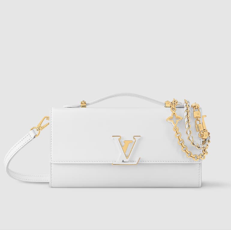 Louis Vuitton Wallet On Chain Capucines Calf Leather M12265 White Top