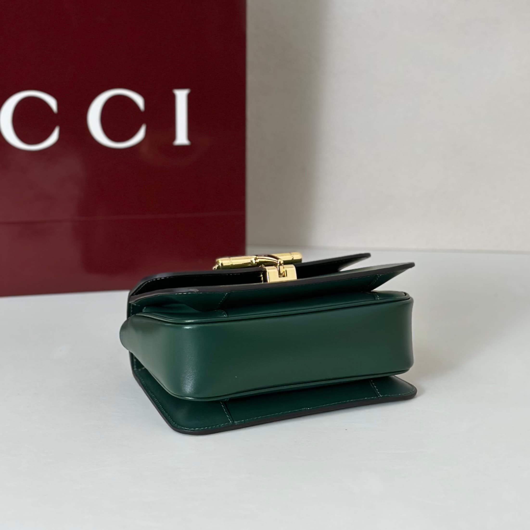 Gucci Siena small top handle bag 855536 Green High
