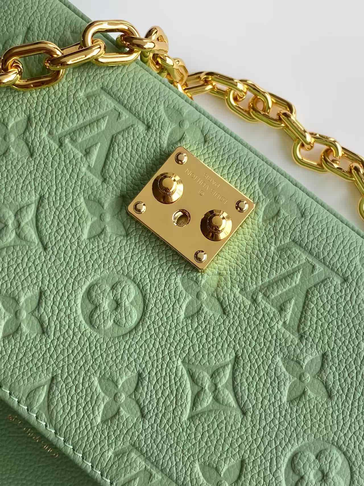 Louis Vuitton Pochette Métis East-West Minty Embossed cowhide leather M2A339 High