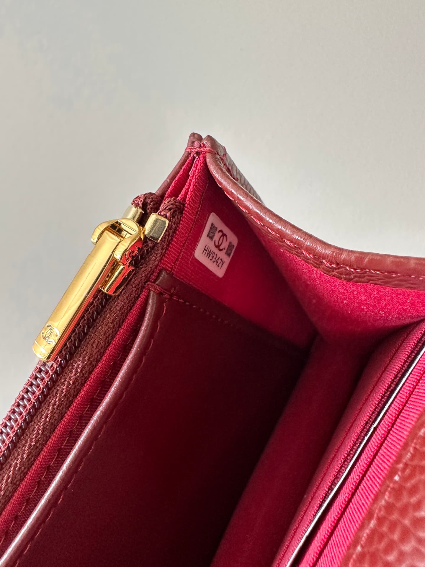 Chanel Classic Wallet on Chain Grained Shiny Calfskin & Gold-Tone Metal AP4241 Dark Brown High