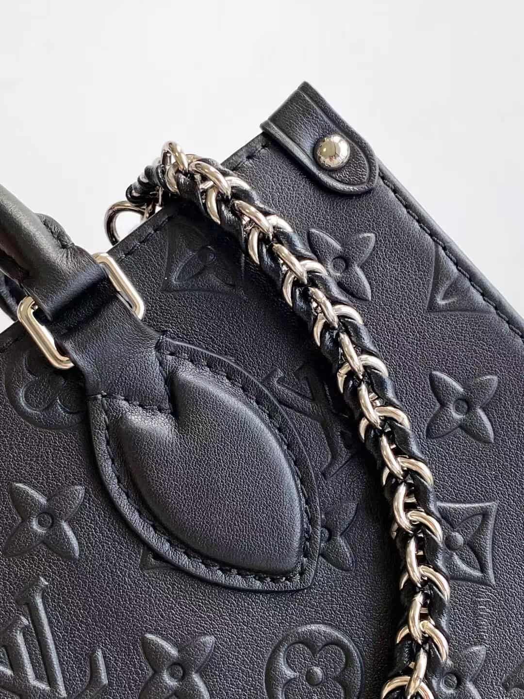 Louis Vuitton OnTheGo PM in Black Embossed Monogram High