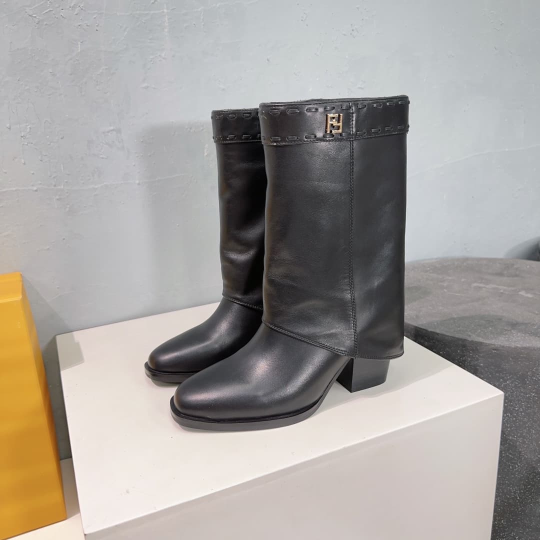Fendi Show Leather Boots Shoes Women