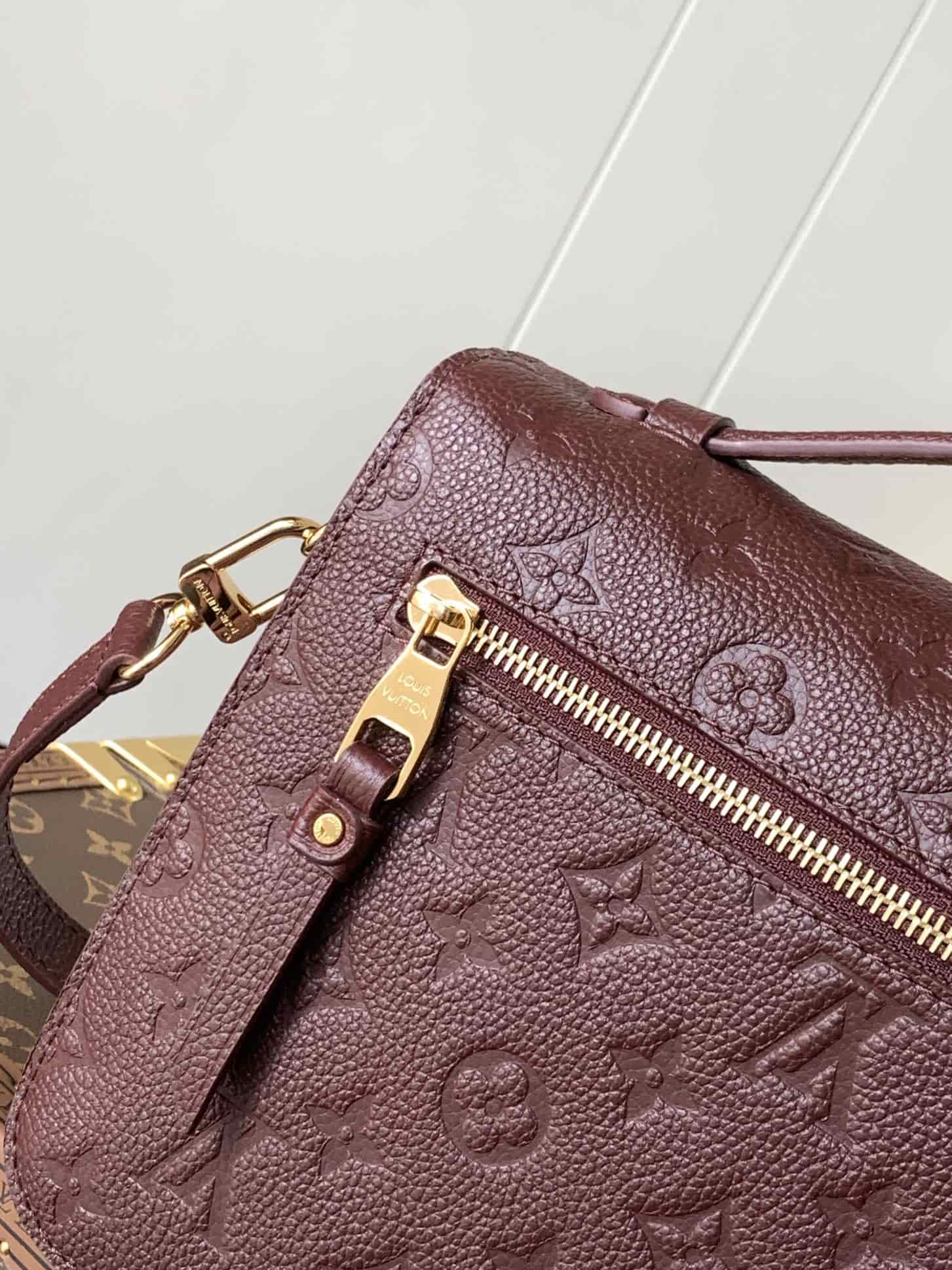 Louis Vuitton POCHETTE METIS Bag Monogram Empreinte Burgundy M46613 High