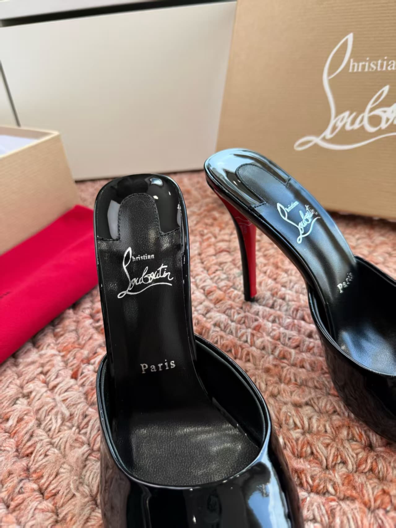 Christian Louboutin Miss Z Patent Leather Mules