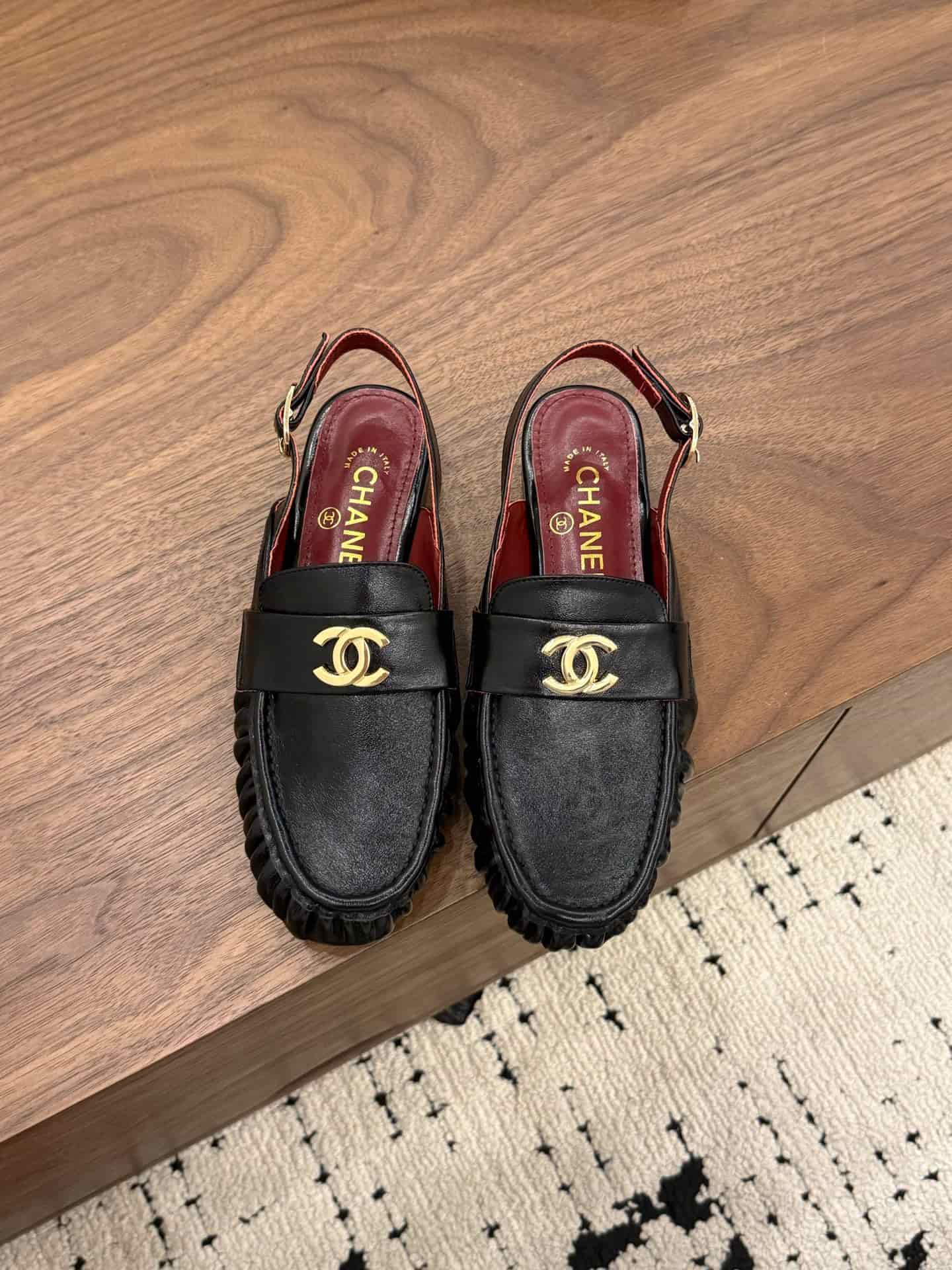 Chanel Slingback Loafer Shoes Women