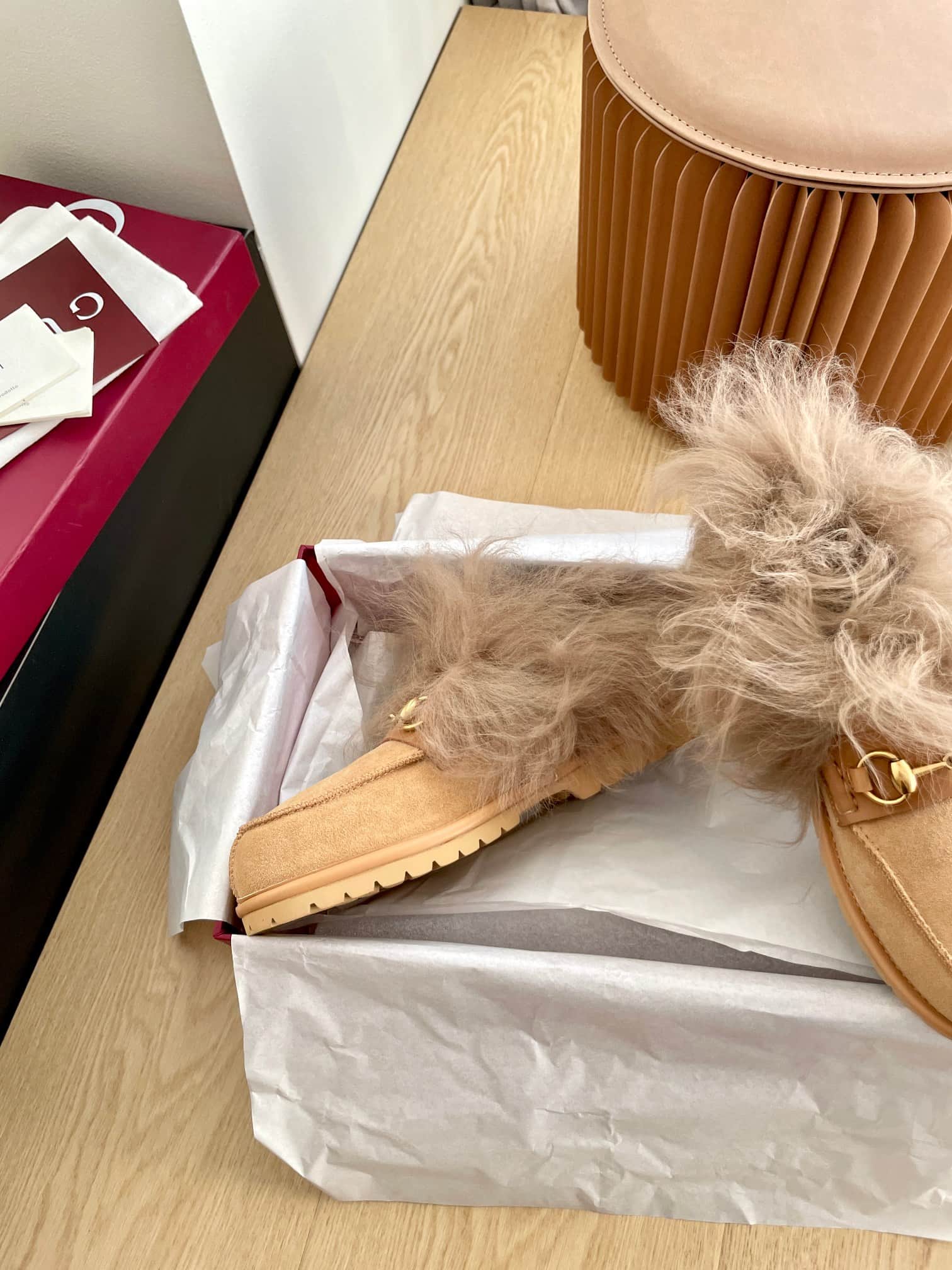 Gucci Ha Ha Ha Bootie Leather Suede Women Shoes