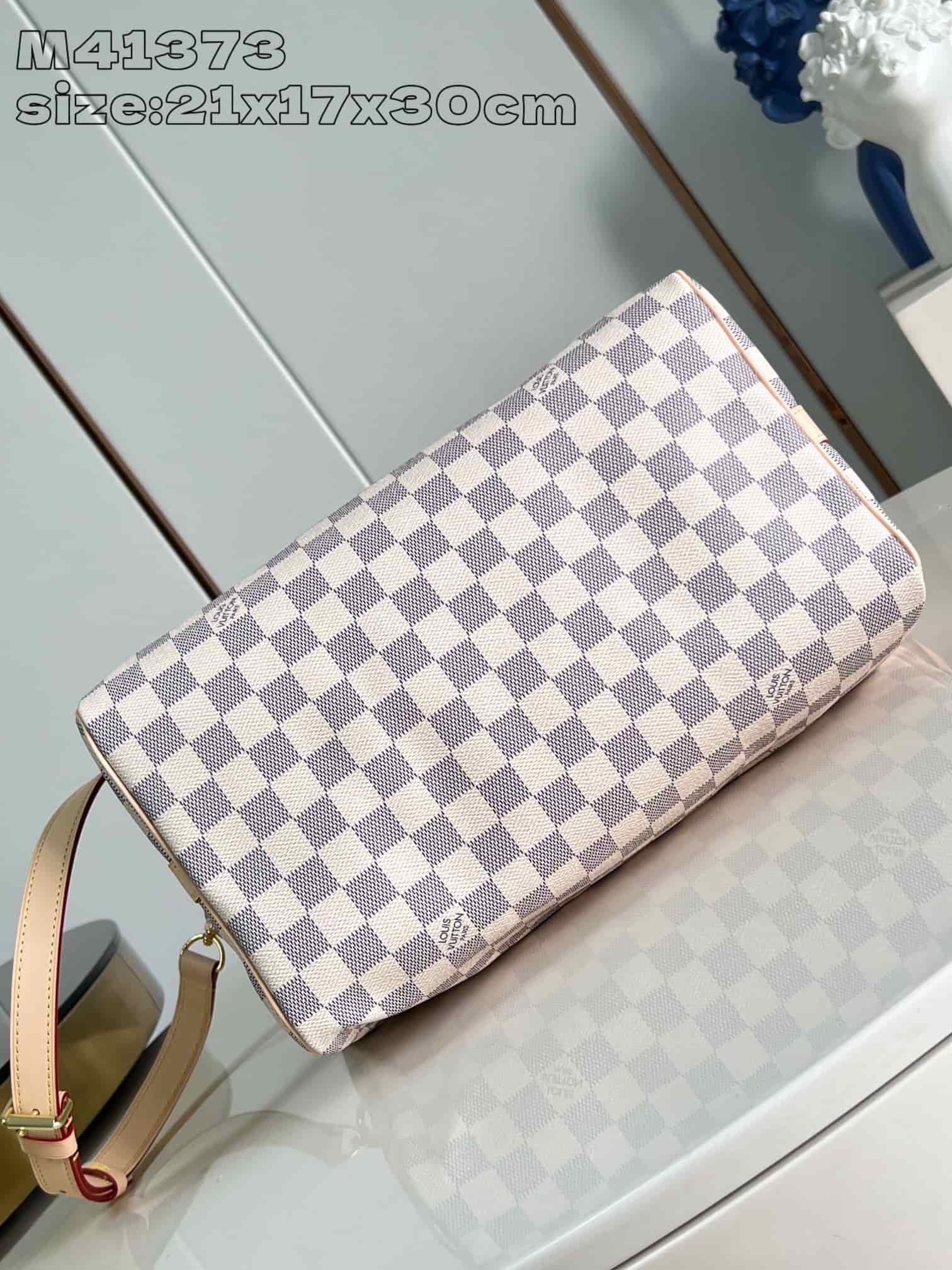 LV Speedy Bandoulière 30 Damier Azur Canvas M41373 High