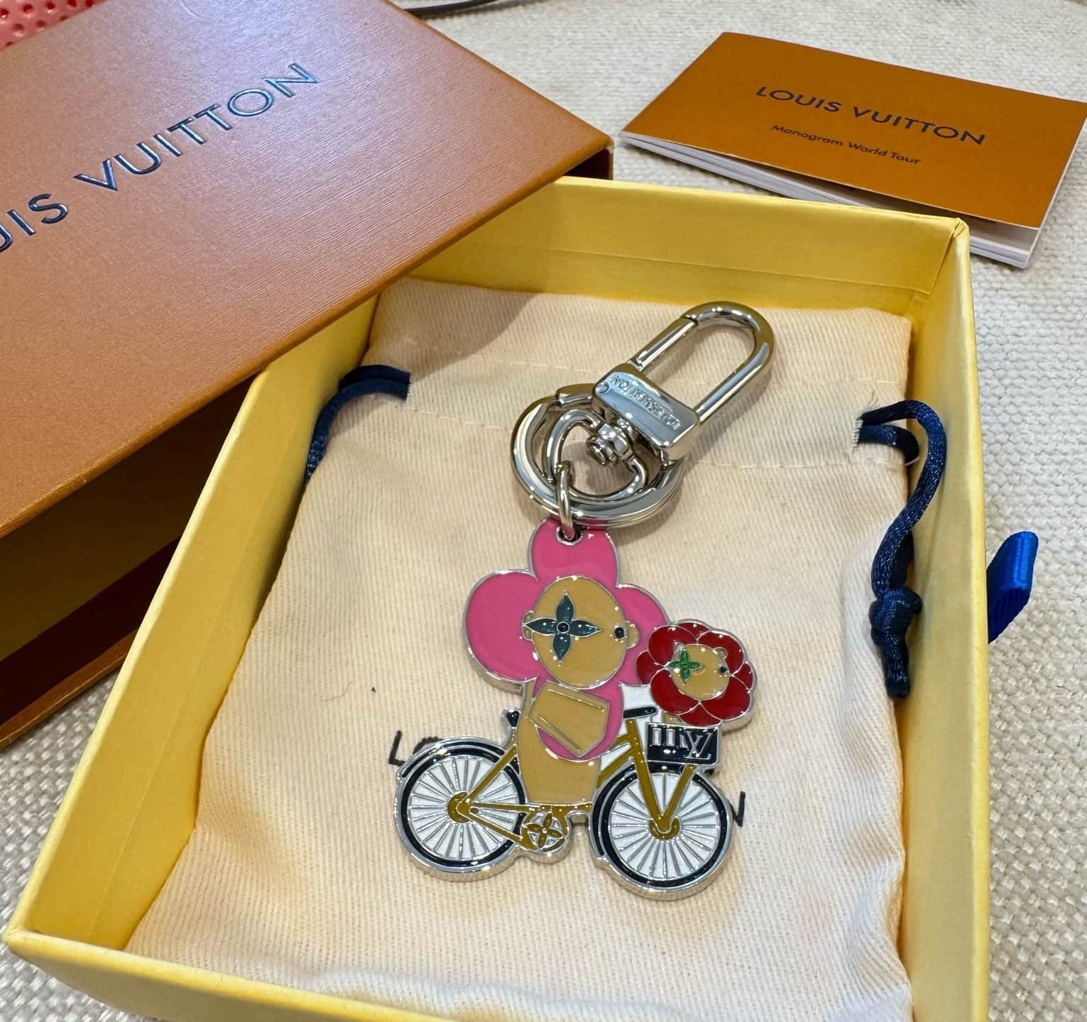 Louis Vuitton Scarf Bag Charm Keychain