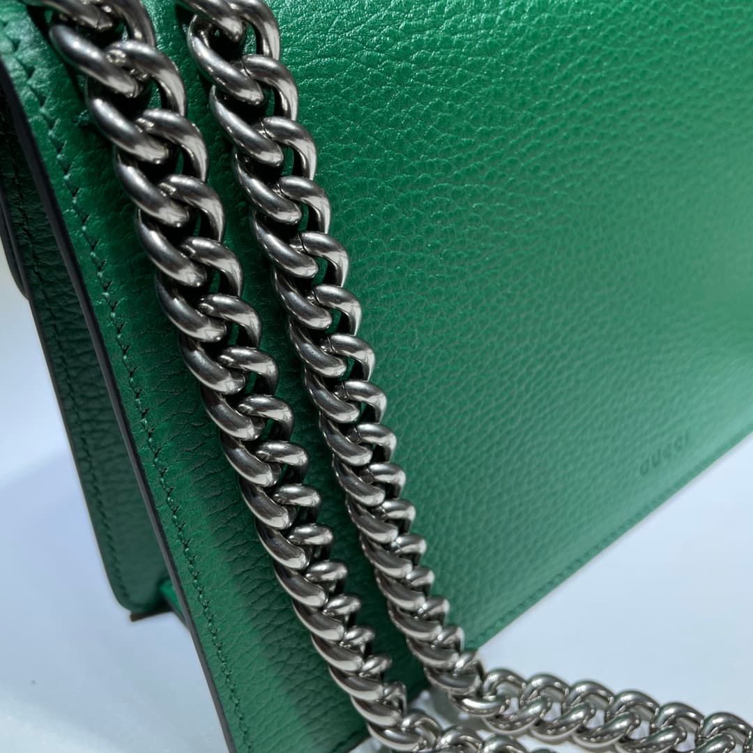 DIONYSUS MEDIUM RECTANGULAR BAG 499623 Leather Green High