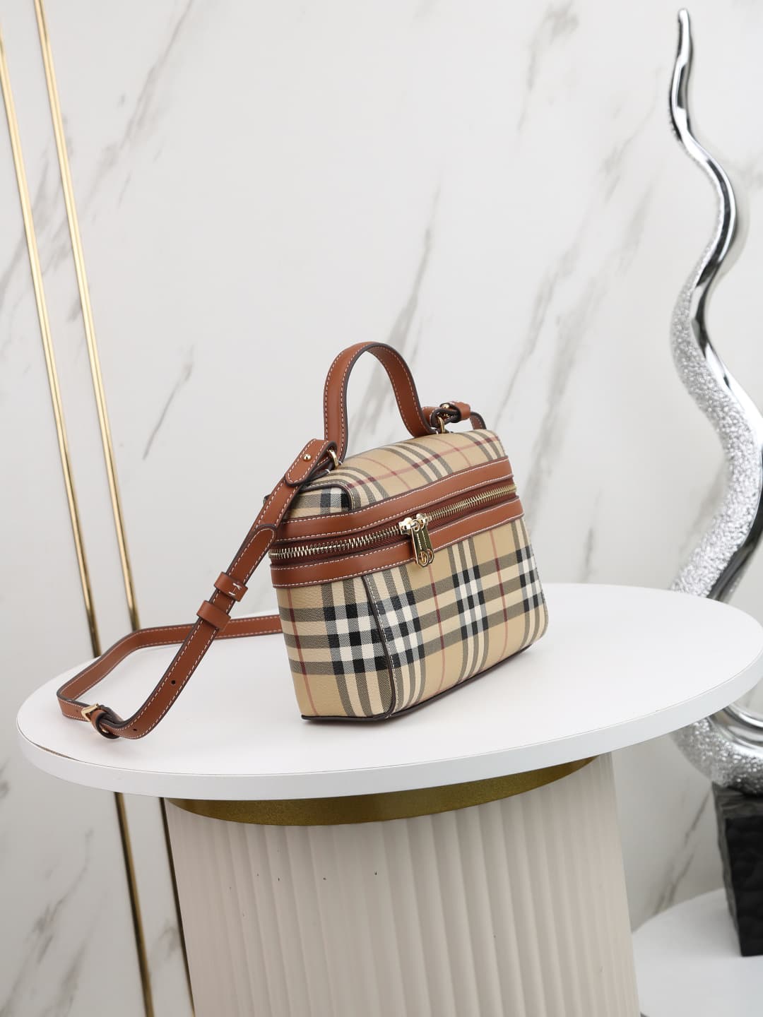 Burberry Check Vanity Bag High