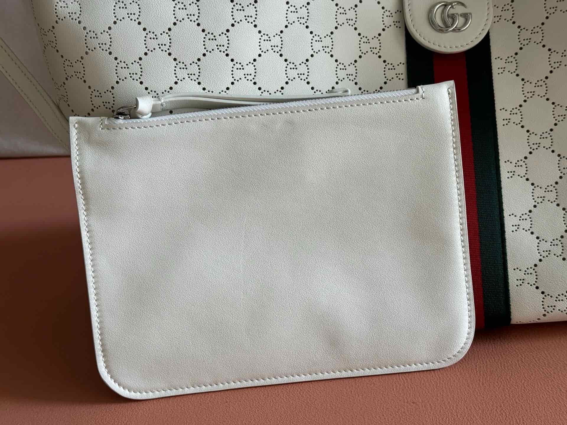 Gucci Giglio large tote bag white GG leather 853971 High