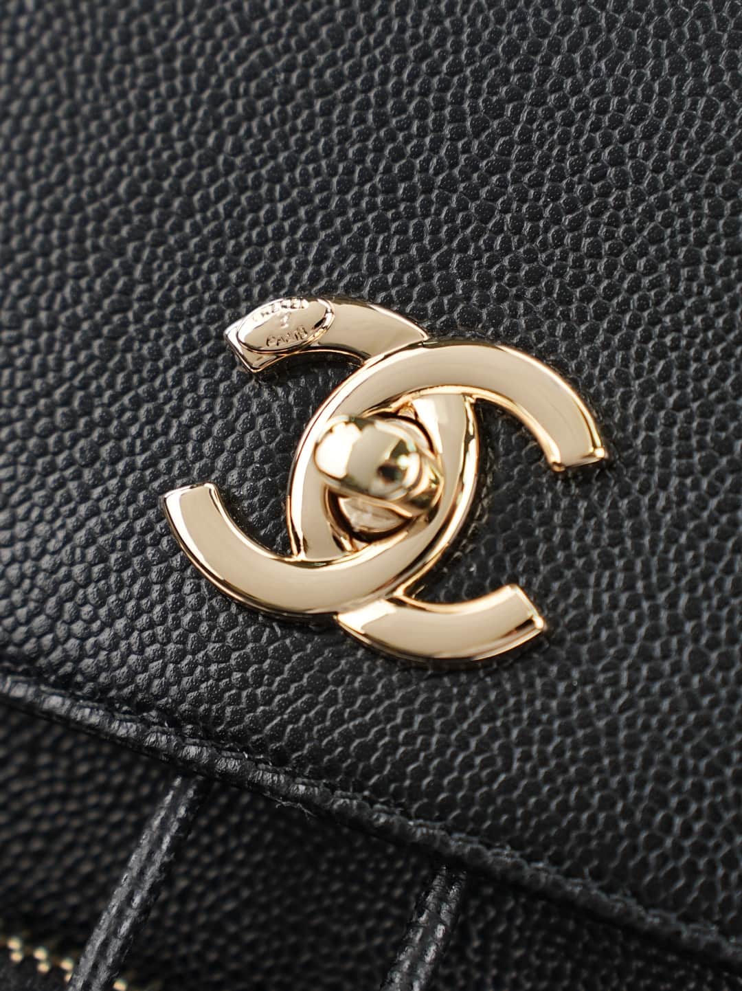 Chanel Small Business Affinity Duma Backpack Grained Calfskin&Gold-Tone Metal Black AS3531 A