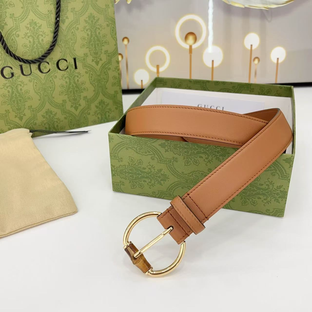 Gucci Belt with bamboo detail buckle 30mm High