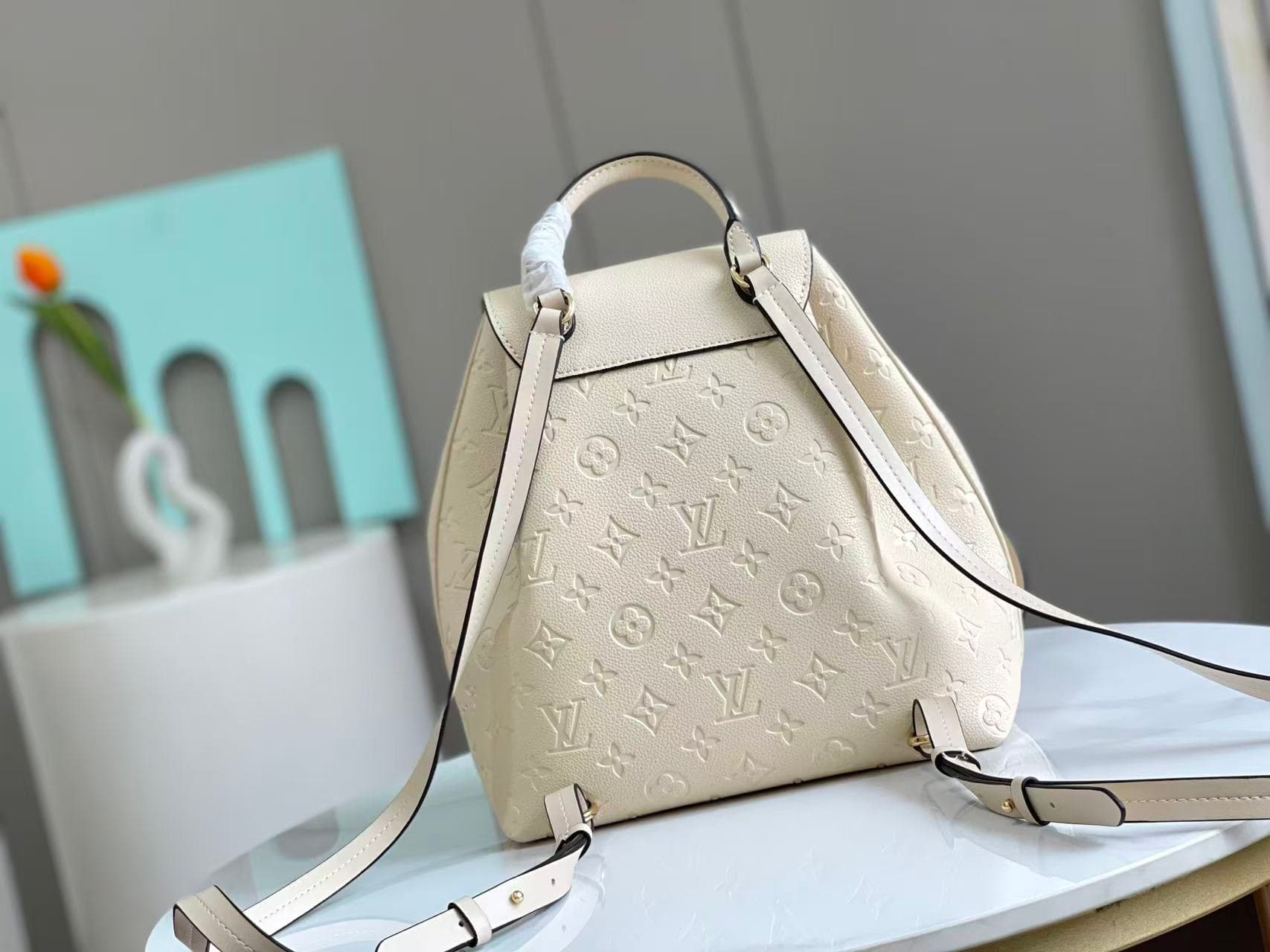 Louis Vuitton MONTSOURIS BACKPACK Monogram Empreinte White High
