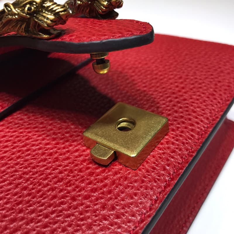 Dionysus Leather mini Bag 421970 Red High