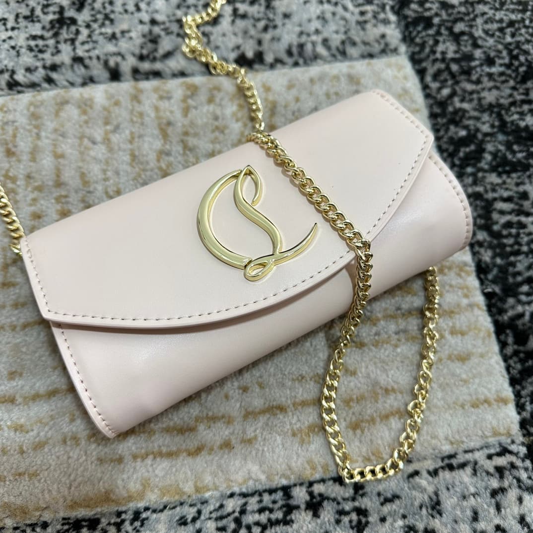 Christian Louboutin Loubi54 leather shoulder bag in cream High