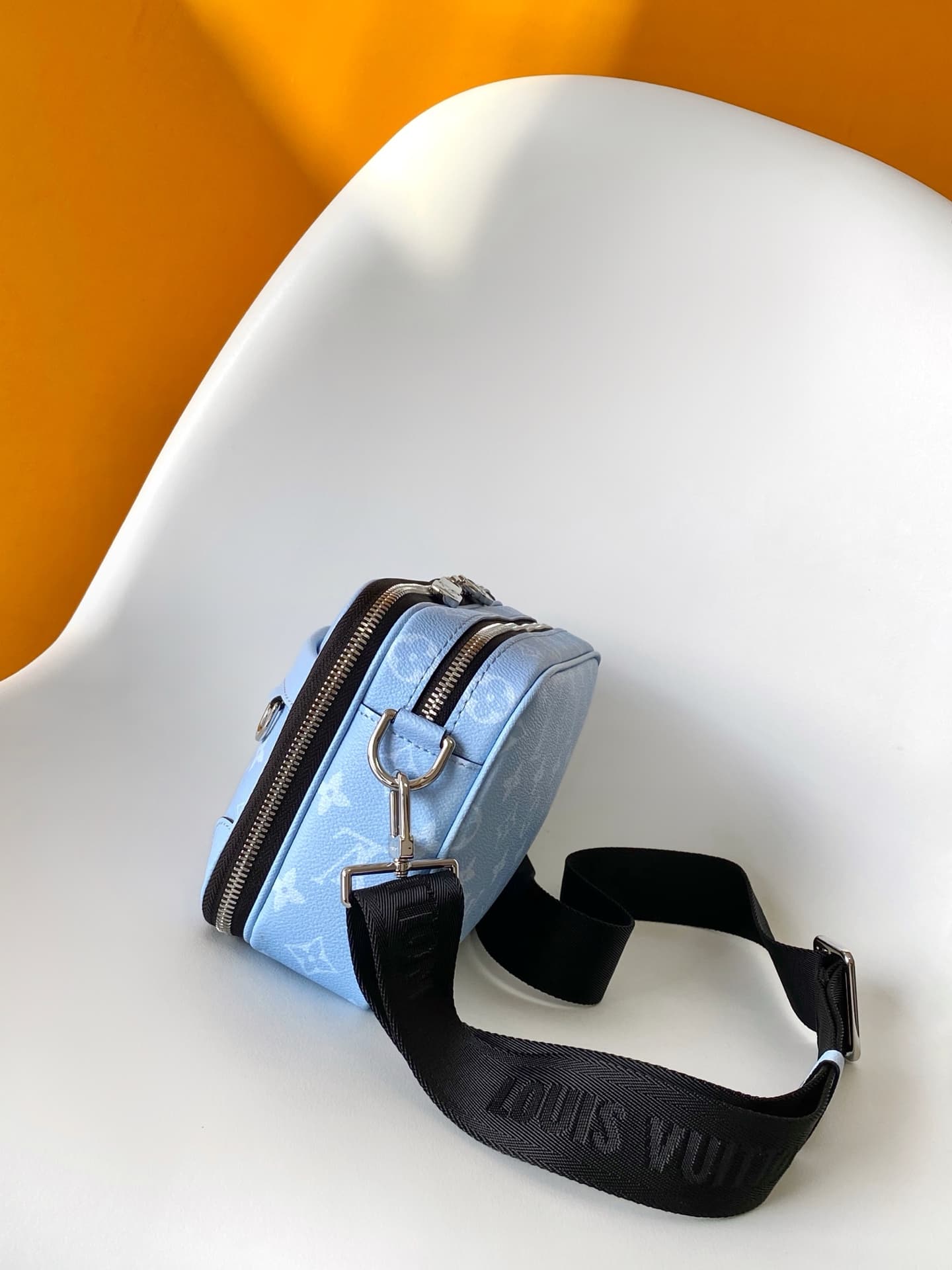 Louis Vuitton Alpha Messenger bag in Sky Blue Taigarama Monogram Coated Canvas M14073 High