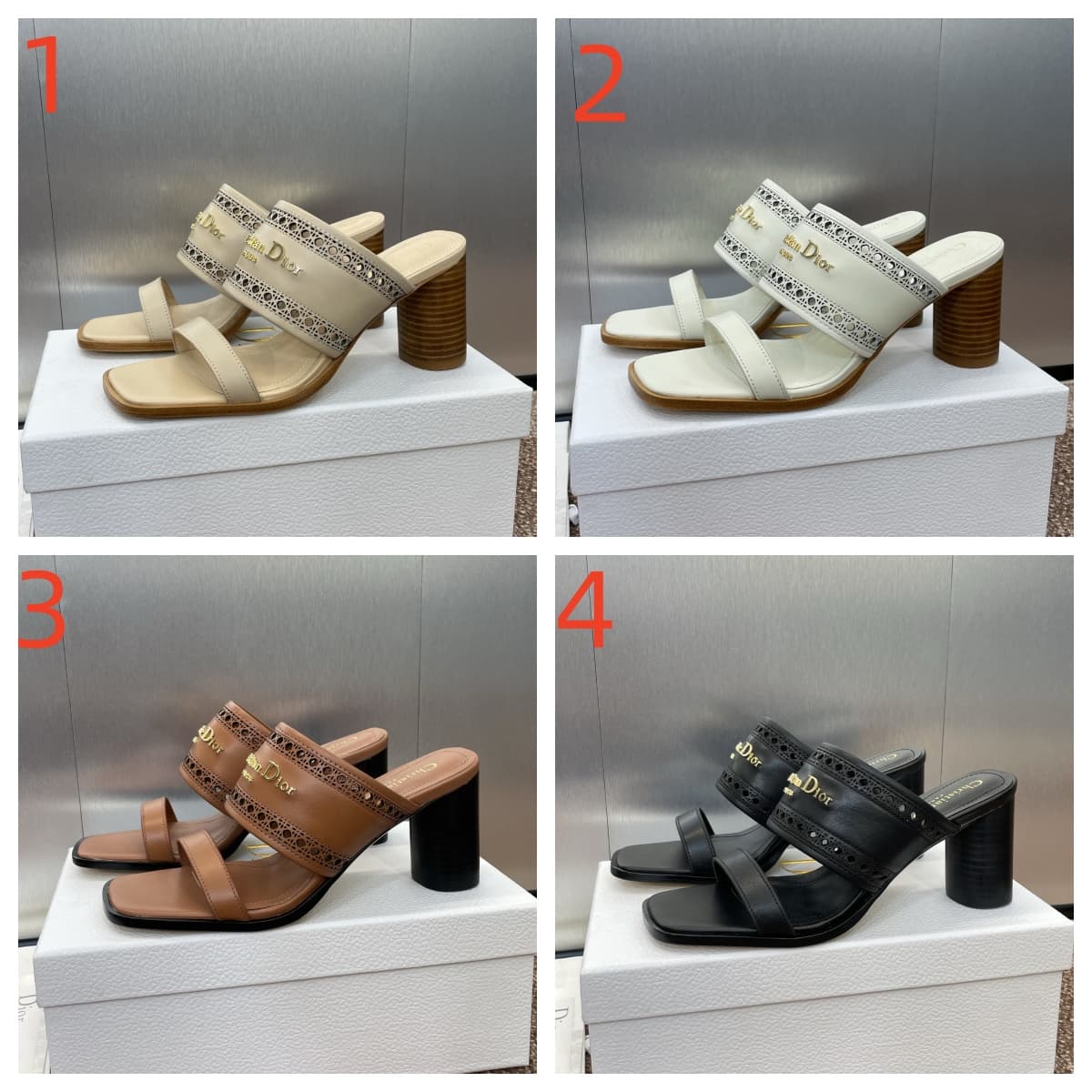 Dior D-Lane Heeled Slide Shoes Women