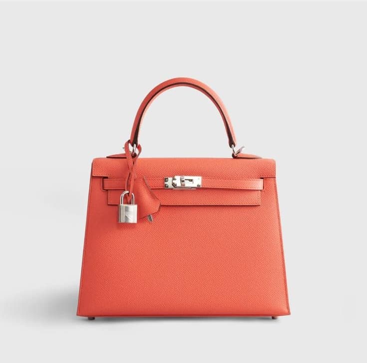 Hermes Kelly Handbag Epsom Rose Texas WAX High Customizing Style