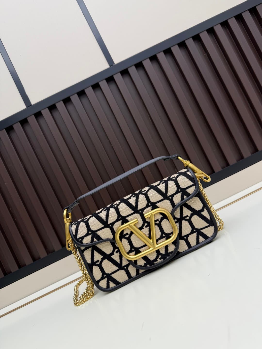 Valentino VLogo Garavani Loco Small Shoulder Bag in Toile Iconographe High