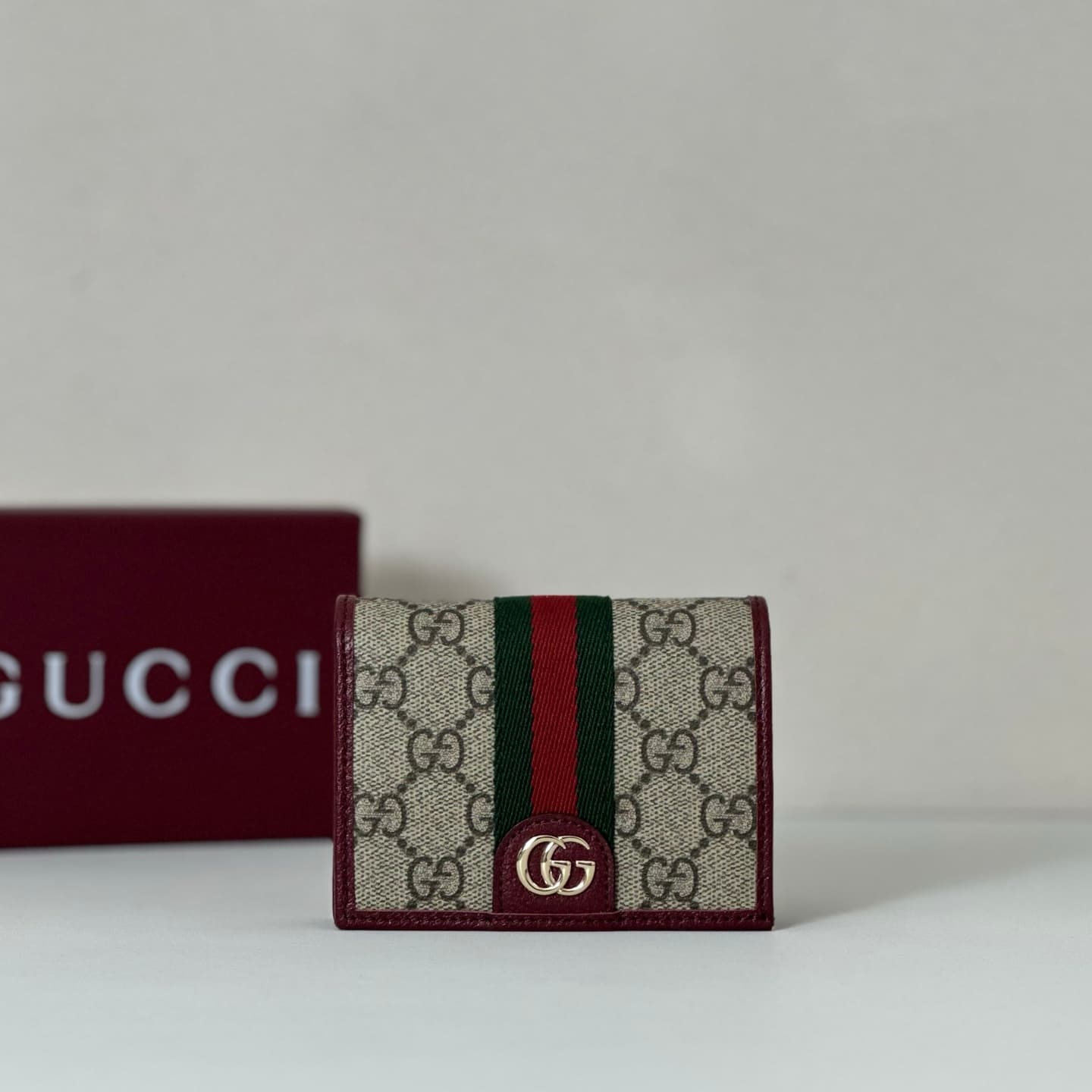 Gucci Ophidia Small wallet  Burgundy 838487 High